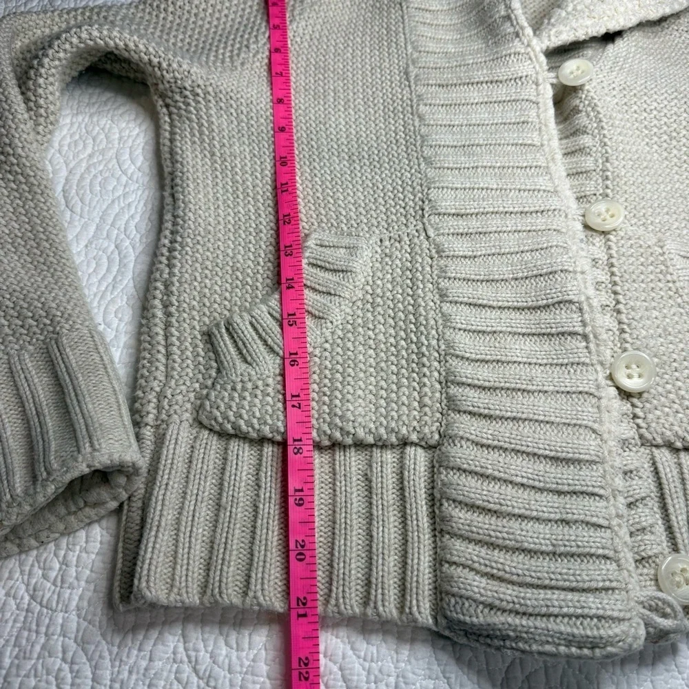 Zara Cream Button-Up Hooded Cardigan - Picture 11 of 12